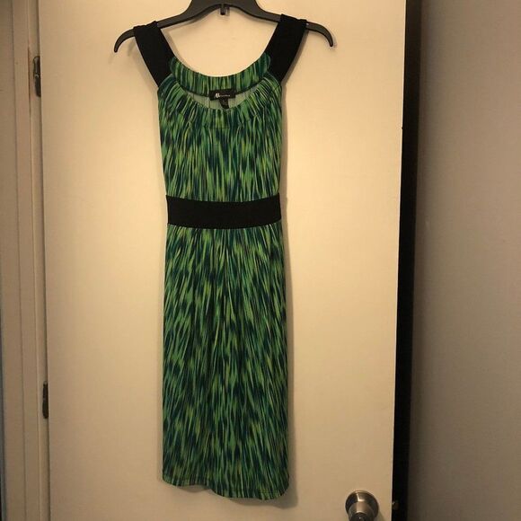 Women’s ABStudio Green and black sleeveless small - Picture 1 of 5
